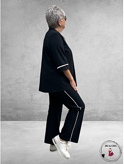 Only-M Sporty Travel Pique Pantalon Navy/Piping